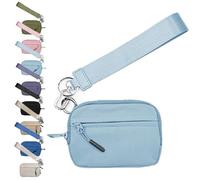 Wallet 2nd Gen, Wallets for Women,Say Goodbye to Bulky Wallets, Plenty of Storage Space,Women's Waterproof Nylon Keychain Wallet,Transparent Pocket Space, Ideal Choice (Sky Blue)