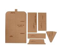 Wallet Acrylic Template Set, Long Wallet and Handbag Making Stencil, Clear Zipper Wallet Pattern for DIY Leather Craft, Includes Protective Paper for Scratch - Free Use