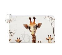Wallet Bag,Cute Cartoon Funny Giraffes Print Coin Purse,canvas Zipper Change Purse,small Cosmetic Bag,portable Change Wallet, style, One Size, Modern