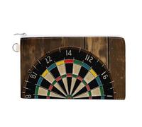 Wallet Bag,Dart Board Print Coin Purse,canvas Zipper Change Purse,small Cosmetic Bag,portable Change Wallet, style, One Size, Modern