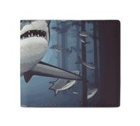 Wallet Card Case Coin Purse Mens Funny Sharks Design Printed Wallet for Everyday Use And Fits in Any Pocket with Ease, style, One Size