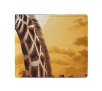 Wallet Card Case Coin Purse Mens Giraffe And Sunflower Printed Wallet for Everyday Use And Fits in Any Pocket with Ease, style, One Size