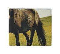 Wallet Card Case Coin Purse Mens Grazing Wild Horses Printed Wallet for Everyday Use And Fits in Any Pocket with Ease, style, One Size
