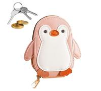 Wallet Card Holder PU Leather Penguin Zip Accordion