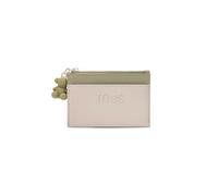 Wallet Card Holder Tous Taupe Blue and Green Audree Saffiano 2002361543
