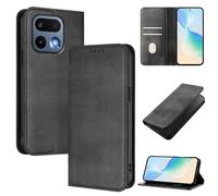 Wallet Case Compatible with Realme 16 Pro, Magnetic Flip Cover with Card Holder & Kickstand, RFID Blocking Slim Leather Phone Case(Black)