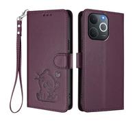 Wallet Case Compatible with Realme Note 70 4G/Note 70T 4G/Narzo 80 Lite 4G/C71 4G India,PU Leather Case with RFID Blocking Card Slots Kickstand[Shockproof TPU] Flip Folio Cover.Violet