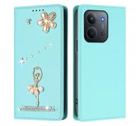 Wallet Case Compatible With Redmi 15C 4G abroad/Redmi 15C 5G abroad/Xiaomi POCO C85/Redmi 15R 5G Domestic 171 International with Card Slots Magnetic Closure Kickstand Shockproof cover.Mint green