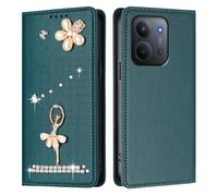 Wallet Case Compatible With Redmi 15C 4G abroad/Redmi 15C 5G abroad/Xiaomi POCO C85/Redmi 15R 5G Domestic 171 International with Card Slots Magnetic Closure Kickstand Shockproof cover.Green