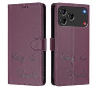 Wallet Case Compatible With ZTE Blade V80 Vita/Nubia V80 Design Case with 4 Card Slots Magnetic Closure Kickstand Shockproof Protective Phone Case,Violet