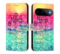 Wallet Case for Google Pixel 11 Pro,Premium Flip Wallet Phone Case PU Leather 3D Design Shockproof Cover with Kickstand Card Holder Protective Case.Chasing dreams