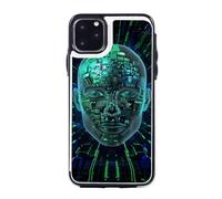 Wallet Case for iPhone 11 Pro Max, Artificial Intelligence Brain Prints Flip PU Leather Magnetic Shockproof Phone Case Cover with Card Holder