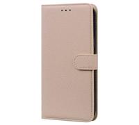 Wallet Case for iPhone 16 Pro Max, Shockproof Premium Magnetic Flip Book Lichee Candy PU Leather Case with Card Slots Stand View Phone Cover for iPhone 16 Pro Max, Beige