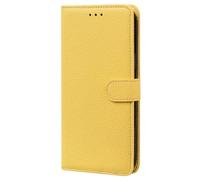 Wallet Case for iPhone 16 Pro Max, Shockproof Premium Magnetic Flip Book Lichee Candy PU Leather Case with Card Slots Stand View Phone Cover for iPhone 16 Pro Max, yellow