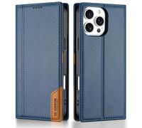 Wallet Case for iPhone 16 Pro, Soft Touch, Flip Kickstand, RFID Anti-Theft, Large Card Slots, Wallet Blue