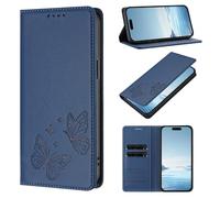 Wallet Case for Motorola Moto G62 5G, PU Leather Flip Case Cover with RFID Blocking Card Slots Stand Magnetic Clasp Protective Phone Cover for Motorola Moto G62 5G, Dark blue