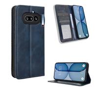 Wallet Case for Nothing Phone (4a), PU Leather Cover with Card Holder Hidden Magnetic Flip Folio Case for Nothing Phone (4a), Blue