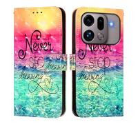 Wallet Case for Oppo Find X9s Pro,Premium Flip Wallet Phone Case PU Leather 3D Design Shockproof Cover with Kickstand Card Holder Protective Case.Chasing dreams