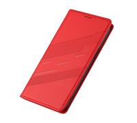 Wallet Case for OPPO Reno15 5G, PU Leather Flip Folio Cover with Card Holder Kickstand Magnetic Closure, Red
