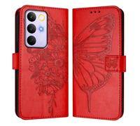 Wallet Case for Realme C83 5G India/Realme C85-Realme 15X Case Shockproof Leather Wallet Book Flip Folio Stand Case PU Leather Flip Phone Case with Card Slots,Magnetic Cover.Red