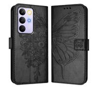 Wallet Case for Realme C83 5G India/Realme C85/Realme 15X Case Shockproof Leather Wallet Book Flip Folio Stand Case PU Leather Flip Phone Case with Card Slots,Magnetic Cover.Black