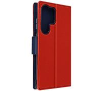 Wallet Case for S23 Ultra, Magnetic Tab, Red and Midnight Blue