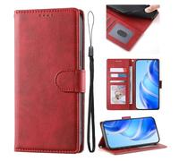 Wallet Case for Samsung Galaxy A26/A16, Premium Flip Phone Case Cover Shockproof Leather Stand View Case Silicone Bumper Business Phone Case for Samsung Galaxy A26/A16,red