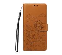 Wallet Case for Vivo V50 Lite 4G/5G Lovely Dog Premium Leather Shockproof Flip Wallet Cover Stand Magnetic Closure Card Slots Kickstand Phone Cases for Vivo V50 Lite 4G/5G brown