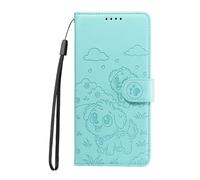 Wallet Case for Vivo V50 Lite 4G/5G Lovely Dog Premium Leather Shockproof Flip Wallet Cover Stand Magnetic Closure Card Slots Kickstand Phone Cases for Vivo V50 Lite 4G/5G green
