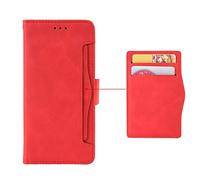 Wallet Case for Xiaomi Poco M7 5G, PU Leather Phone Cover Compatible with Xiaomi Poco M7 5G-Red