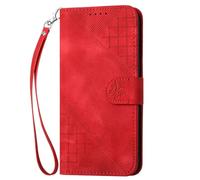 Wallet Case for Xiaomi Redmi A3 Pro, Butterfly Flip Folio Leather Phone Case Shockproof Folding Protective Book Cover with Card Holder Stand Viewing for Xiaomi Redmi A3 Pro red
