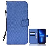 Wallet Case for ZTE Blade A75 Pro 5G/Telstra T-Elite Case, Diamond pattern Folding Stand PU Leather Wallet Flip protector case with Card Slots, Cover for ZTE Blade A75 Pro 5G/Telstra T-Elite-Blue