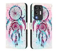 Wallet Case for ZTE Red Magic 11 Air Perforated,Premium Flip Wallet Phone Case PU Leather 3D Design Shockproof Cover with Kickstand Card Holder Protective Case.Rainbow Chime