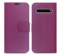 Wallet Case Samsung Galaxy S10 5G Magnetic Flip Leather Case with RFID Block Card Slots Kickstand Shockproof Full Coverage Protective Cover Compatible with Galaxy S10 5G - Purple