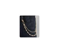Wallet Chain Layered Pants Chains for Men Women, Punk Jeans Key Chain Accessories Exquisite Rhinestone Flower Pearl, gold, Adjustable, Style-4