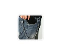 Wallet Chains for Men Pants Chain Punk Hip Hop Skull Wallet Belt Chain Goth Trouser Pants Chains Jean Chain Heavy Gothic Halloween Accessories Jewelry, Non-Precious Metal, No Gemstone