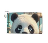 Wallet Coin Purse Anime Panda Face Printed Wallet for Men Wallet Women With Zipper for Coin Keys Lipsticks