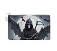 Wallet Coin Purse Bat Death Moon Printed Wallet for Men Wallet Women With Zipper for Coin Keys Lipsticks