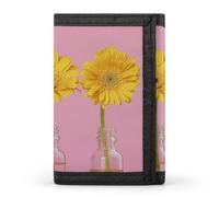Wallet Coin Purse Flowers in Glass Vase Printed Trifold Wallet Card Holder Passport Wallet for Men Women