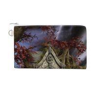 Wallet Coin Purse Gothic Fairy Garden Printed Wallet for Men Wallet Women With Zipper for Coin Keys Lipsticks