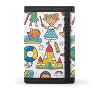 Wallet Coin Purse Graffiti Style Characters Printed Trifold Wallet Card Holder Passport Wallet for Men Women