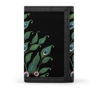 Wallet Coin Purse Green Plant Leaves Printed Trifold Wallet Card Holder Passport Wallet for Men Women