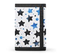 Wallet Coin Purse Little Black Star Printed Trifold Wallet Card Holder Passport Wallet for Men Women