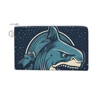 Wallet Coin Purse Shark Pattern Printed Wallet for Men Wallet Women Canvas Coin Purse, style, One Size, Coin Purse