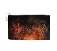 Wallet Coin Purse Show A Heart on Fire Printed Wallet for Men Wallet Women Canvas Coin Purse, style, One Size, Coin Purse