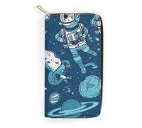 Wallet Coin Purse Soar Into Space Printed Card Case with Zipper Pocke Credit Card Holder for Women, style, 19.7x10.5cm, Casual