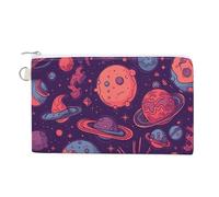 Wallet Coin Purse Space Planet Illustration Printed Wallet for Men Wallet Women Canvas Coin Purse, style, One Size, Coin Purse