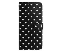 Wallet Cover for Xiaomi Mi 11 Pro Phone Case Stand,Cute Polka Dot Magnetic Flip PU Leather Cover with TPU Shell Card Slots Side Pocket Shockproof Protection Bumper Case for Xiaomi Mi 11 Pro,Black