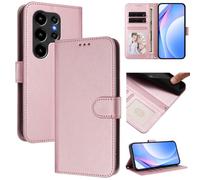 Wallet Flip Case for Blackview Wave 7C- [RFID Blocking] PU Leather Card Holder Magnetic Phone Cover with Kickstand,Shockproof Protective Case-Pink