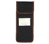 Wallet for folding stick - black with brown trim